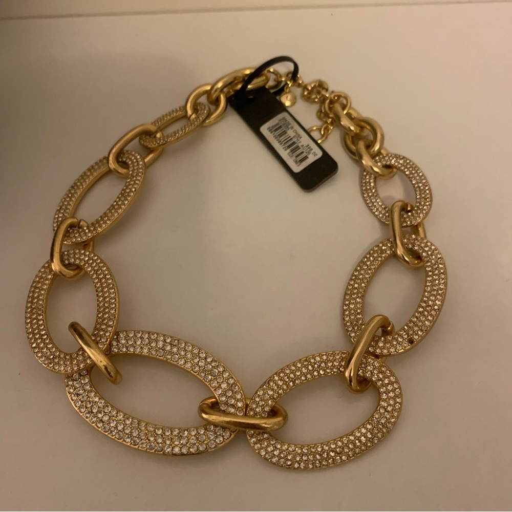 NWT J.Crew Pave Link Necklace